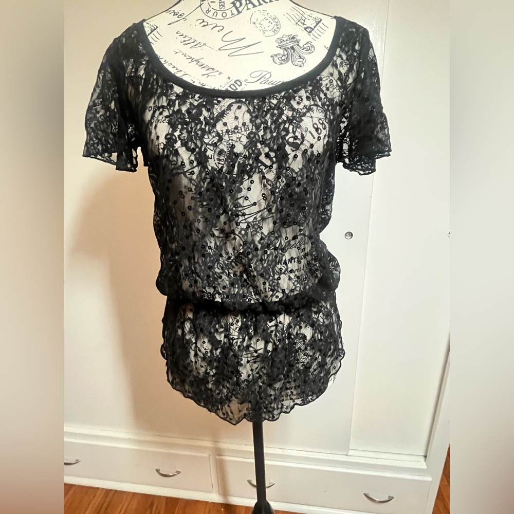 Sequins and Lace black top